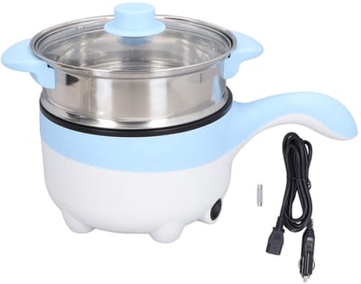 Golden crown - Draagbare Elektrische Kookpan - Multifunctionele Kookpot voor Camping - 2L Formaat - RVS Kookpan - Ideaal voor RV en Buiten - Handig voor...