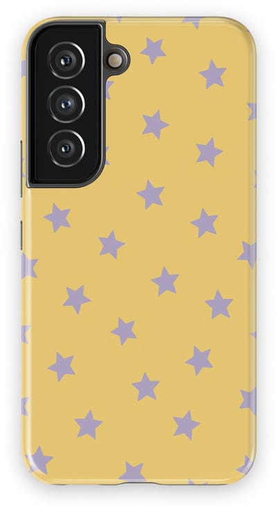 DripCase Hoesje Samsung Galaxy S22 | Sterren Design | Magnetisch Opladen | 2-in-1 Ontwerp | Stars Backcover Sunny Lilac
