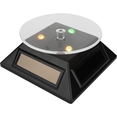 Lumière LED Rotative Énergie Solaire Bijoux Montre Téléphone Affichage Maquillage Support Râtelier gray