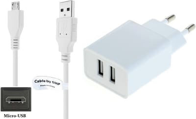 OneOne 2.4A lader met 2 poorten + 0,5m extra sterke Micro USB kabel. Oplader adapter past op Huawei Ascend P6, P6s, P7, P7 Mini, P8, P8 Lite, P8 max +, W1, W2, Enjoy 6, 6s, 7+, Enjoy 10, Mate 2, Mate 7, P40 lite E, P smart 2020, Y5p, Y6p, Y8s
