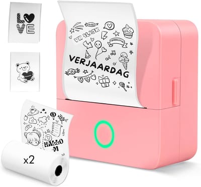 Florixa® Labelmaker - Laberprinter - Draagbare Laberprinter - Roze - 10cm x 5cm x 3cm