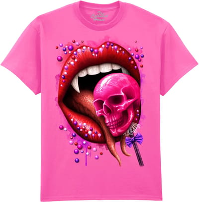 Vampier Mond Lolly Deadly Sweet The Coloured House T-shirt XL