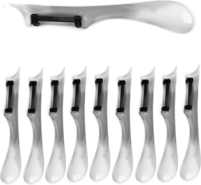 Solingen Dunschiller Star – Dubbel Mes – 19 cm – Bi-Color – Wit met Grijs – 10 stuks