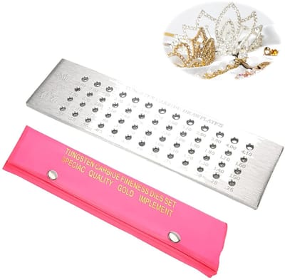Draad Trekken Plaat - Metaal Vormgeven - Sieraden Maken - 52 Ronde Gaten - 8 Inch
