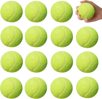Tennisballen set van 15 stuks: drukloze tennisballen voor beginners, ballenmachines en honden speelgoed