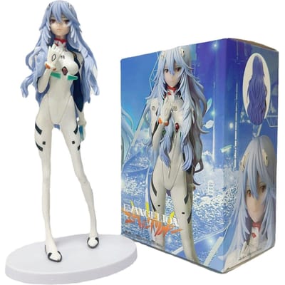 22CM Anime EVA Ayanami Rei NEON GENESIS EVANGELION Nieuwe Theatrale Versie Model Speelgoed Cadeau Verzameling Actiefiguur With box gray