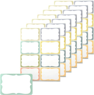 Set van 200 Zelfklevende Waterfles Stickers voor Kinderen, Schrijfbare Naamlabels voor Boeken en Schoolspullen, Kleurrijke Gepersonaliseerde Labels voor Kinderen