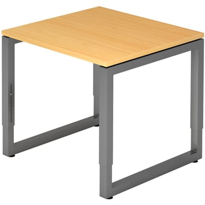 REGO 8 G | Bureau - 80 x 80 Tafelhoogte I In hoogte verstelbaar Beuken/Grafiet