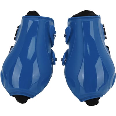 Paard Achterbeenbeschermer Sterke Ondersteuning Ademend Paard Achterbeenlaarzen voor Elk Weer M(315 X 180mm / 12.4 X 7.09in) blue