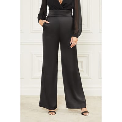 GUESS Marciano By  Marcello Pant Jet Black Size: 38 | Wide-Leg & Flared Pants Outlet | Dames | Zwart