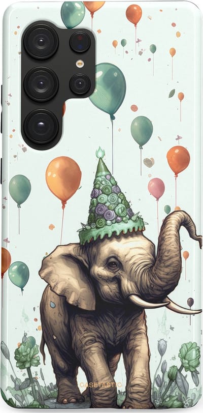 Casetastic Hoesje Geschikt voor Samsung S25 Ultra - Stijlvolle Beschermende Duo-layer Case - Ballolifant