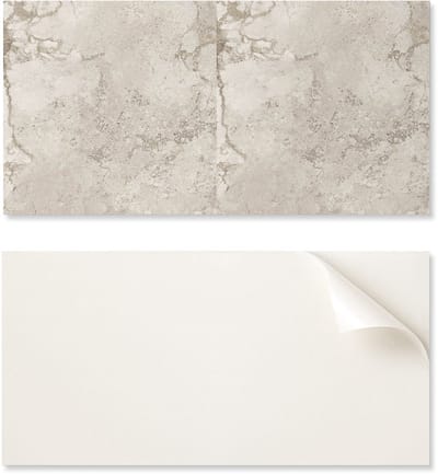 Zelfklevend vinylpaneel met print, 100x50 cm, met natuursteenstructuur.