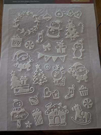 Crelando Kerst Stickers 30 Stuks - Wit - Kerstboom - Sneeuwpop - Kerst versiering