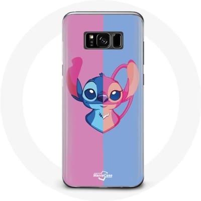 Coque - MANIACASE - Samsung Galaxy S8 plus - Souple - Protection - Stitch et Angel rose