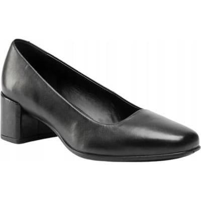 Ecco - Shape Squared - Damespumps - Zwart - Leren Bovenwerk - EUR 39