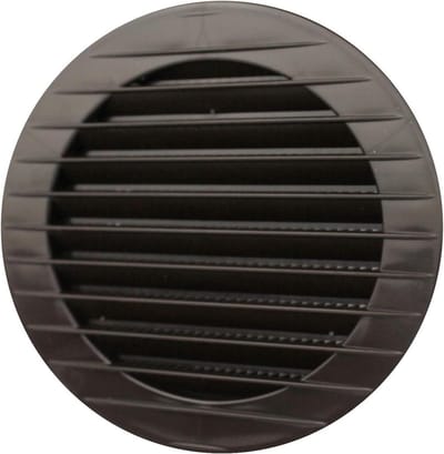 Ventilatierooster Bruin - Afvoerlucht Rooster - Insecten Buiten Houden - Geïntegreerd Vliegennet - Ø 100 mm - Bruin