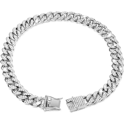 Diamanten Gouden Hondenhalsband Hondenhalsketting Hip Hop Stijl Met Veiligheidssluiting Hondensieraden 8inch 20cm