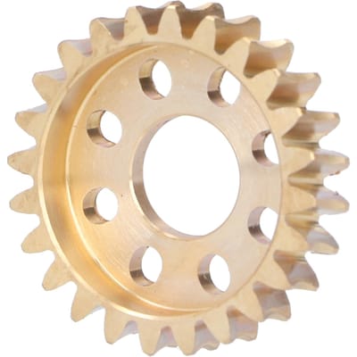14mm 24 Tanden Messing Worm 1.5 Module Messing Wormwiel voor Motor Aandrijving Tandwielen beige