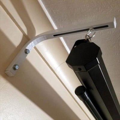 Projector Scherm Beugel - Wandmontage Hanger - Stabiel Ophangen - Verstelbare Haken - Tot 30 kg - Wit