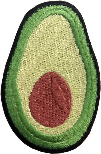Geborduurde Avocado Applicatie Strijkpatch - 6,3 x 4,1 cm - Sterke lijmlaag - Duurzaam en veilig - ShopVlot