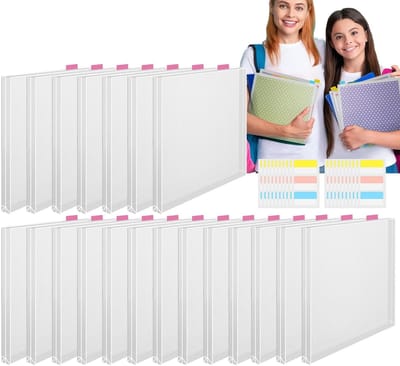 Dailygoods- Scrapbook Papieropslag - 12 x 12 Kaartenstok-Organizer - Transparante Documentfolders - Sticky Index Tabs - Uitbreidbare Opbergruimte - Ideaal voor Knutselprojecten - Papieropberger