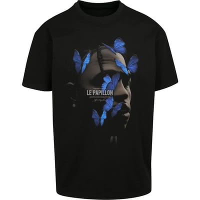 Mister Tee - Le Papillon Oversize Heren T-shirt - 4XL - Zwart