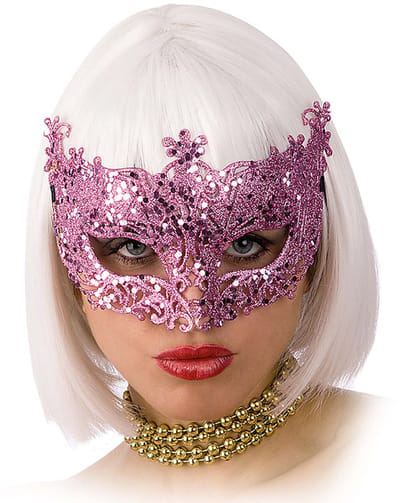 Partychimp - Oogmasker - Roze Glitter