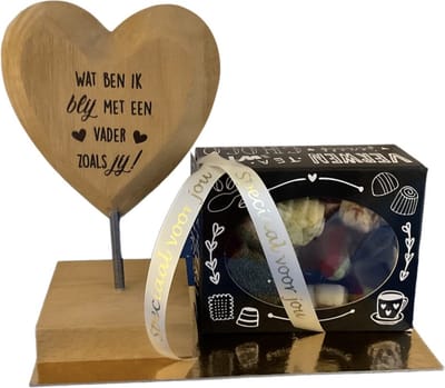 Hart - Vader - Bonbons - Lint: Speciaal voor jou - Cadeauverpakking