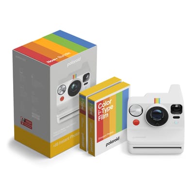 Bundle de Film pour Appareil Photo Instantané Polaroid 3ème Génération Appareil Photo Blanc Contrôlé par Application Bluetooth 16 Photos Couleur Now+ I-Type + - Now+ + (6563) blanc