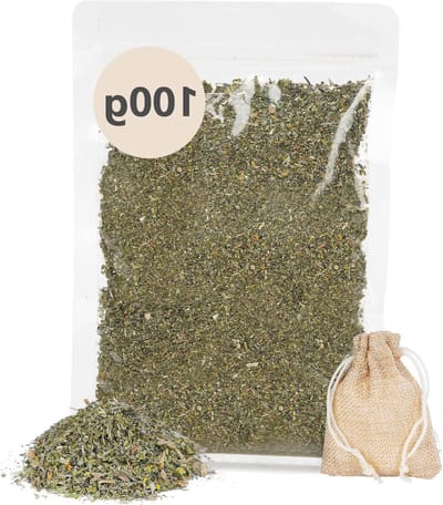 Drogene premium kattenkruid 100g, natuurlijk kattenkruid voor katten, ideaal voor kattenspeelgoed en krabpalen, stimuleert speels gedrag en ontspanning