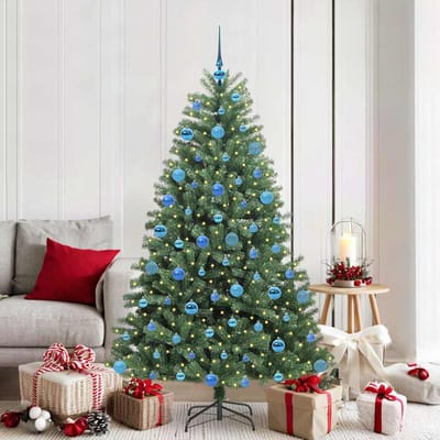 vidaXL - Kunstmatige - Hinged - Kerstboom - Groen - 180 - cm - PVC - en - Metalen