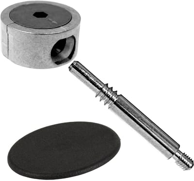 SOTECH hoekverbinder FUERTE 84 mm met zwart kunststof deksel, metalen sluitlip, kastverbinder, meubelbeslag, set verbindingsbeslag voor hoekverbindingen