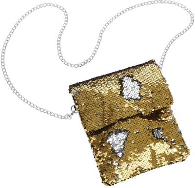 dressforfun - pailletten-handtas - goud - Verkleedkleding carnaval - Halloween - Verkleden - Feestkleding - Carnavalskleding - Feest - Partykleding