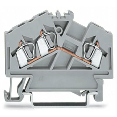 WAGO 280-641 Doorgangsklem 5 mm Spanveer Toewijzing: L Grijs 100 stuk(s)