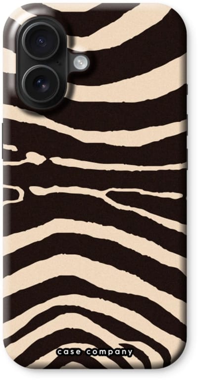 Case Company® - Hoesje geschikt voor iPhone 16 hoesje - Arizona Zebra - Tough Case - Maximale Bescherming alle Kanten en Schermrand