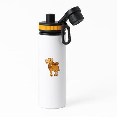 Hacebo® - Kamelen waterfles met draaidop oranje - Alpaca - Dieren liefhebbers - Dieren - dromedaris - water fles - 850ML