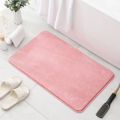 Effen Kleur Imitatie Kasjmier Verdikte Badkamer Absorberende Mat Huishoudelijke Badkamer Deur Antislip Mat Deurmat 50*80cm