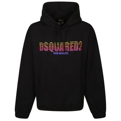 Dsquared2 Made With Love-logo zwarte hoodie