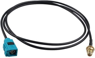 Dailygoody - Antenne adapter kabel - Auto stereo - 1 meter - GPS navigatie - FM AM radio - Sirius XM - 4G LTE - Telematica - Zwart - Fakra Z naar SMA