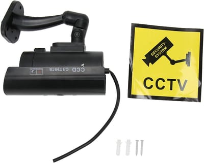 Dummy Beveiligingscamera - Nep Camera - Woningbeveiliging - Realistische Rode LED - 16 x 12 x 7 cm - Wit