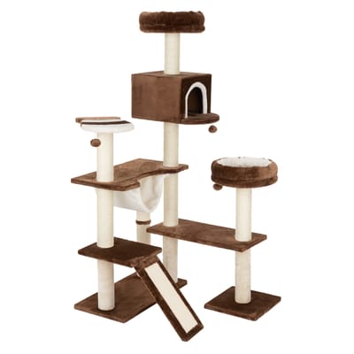 Peperkoekhuisje Krabpaal met Ladder Donkerbruin H165 x L98 x B82 cm