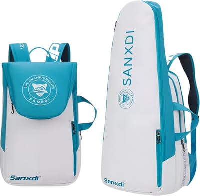 CarryQuest® - Tennistas - Opvouwbare Tennis Rugzak - Blauw - Sporttas - Tennisracket - Squash - Badminton - Padel - Sport - Duurzaam - Multifunctioneel - Schoenen - Kleding - Reizen - Wandelen - Gratis Verzending