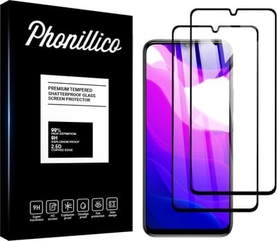 Screenprotector voor Xiaomi MI 10 Lite - 2 stuks Beschermglas van glas Transparante glazen schermbeschermfolie met zwarte randen