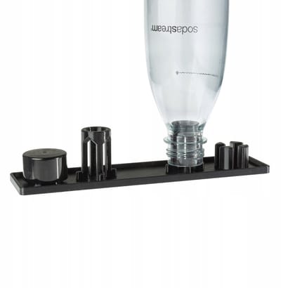 Zwarte SodaStream Fleshouder - Slim Ontwerp voor 2 Flessen