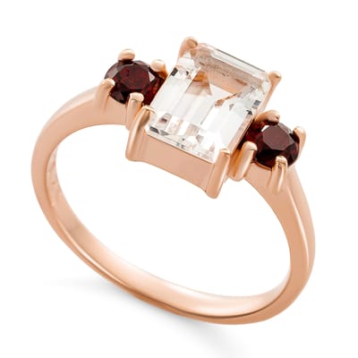 Orphelia 'Fira' Dames 925 Zilveren Ring - Roze ZR-7571/RG