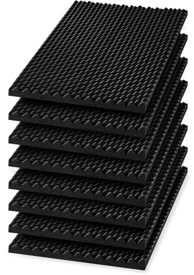 Noppenschuim Platen - Akoestisch Schuim - Geluidsisolatie Verpakking - Brandveiligheid Gecertificeerd - 600x500mm 8 Stuks - Zwart
