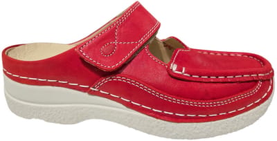 Wolky 0622736 570 Roll Slipper Muilen Rood Leer Dames - Rood - 37