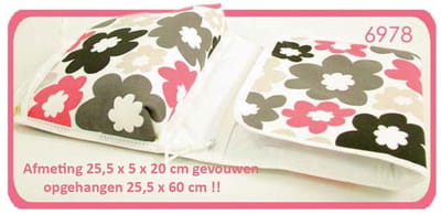 Vagabond Hang-Up Toilettas "Anja" 6978-afmeting 25,5 x 5 x 20 cm opgevouwen.