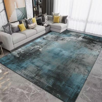 Tapis abstrait à éclaboussures d'encre pour décoration de salon chambre à coucher Grands tapis Tapis de salon Tapis de sol doux et moelleux Tapis à poils courts 80x160cm