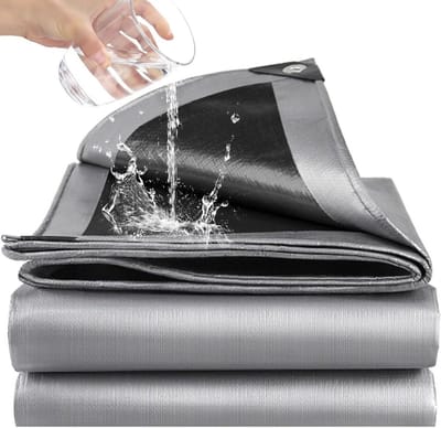 Waterdicht Dekzeil - Zeil PE - Buiten Bescherming - Vorstbestendig UV-bescherming - 3 x 3 m - Zilver Zwart
